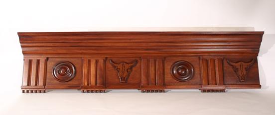 Genuine Mahogany entablature