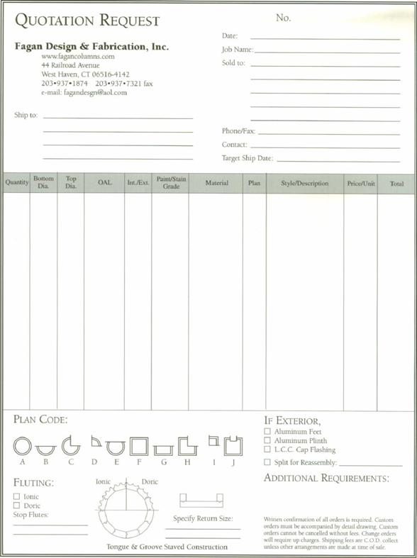 Quotation request form